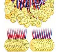 Shein 5/10/20 piezas La medalla mini de plástico dorado es muy adecuada para juegos, celebraciones, competencias deportivas, concursos de talento, concursos