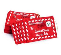 Shein 5/10/20 piezas Sobres de fieltro navideños Carta a Santa Claus Bolsa de regalo de caramelos navideños bordada Adorno de árbol de Navidad, Baby Shower