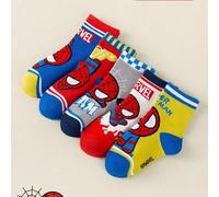 Shein 5/10 pares de calcetines para niños de Spider-Man de Disney, con estampado de superhéroe, transpirables y suaves para uso casual diario