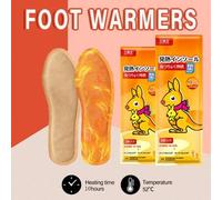 Shein 5/10 pares de calentadores de pies desechables, almohadillas autocalentables, calentador de pies, plantillas calefactoras, de larga duración, diseño m