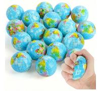 Shein 5/10 Piezas de pelotas blandas azules del planeta - Esponjas suaves para relajación, obsequios pequeños, adecuados para regalos de fiesta del Día de l