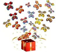 Shein 5/10 piezas Mariposa voladora de goma de cuerda elástica, juguetes voladores de hadas mágicos, marcapáginas, tarjeta de felicitación, sorpresa, regalo