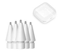 Shein 5/10 piezas Puntas de lápiz stylus de metal blanco de repuesto, con 1 caja de almacenamiento, compatible con Apple iPad 1/2/Pro, puntas de alta sensib