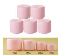Shein 5/10 piezas Tarros de maquillaje vacíos de plástico recargables, envases cosméticos de crema y loción para viajes, tarros reutilizables para mascarill