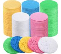 Shein 5/10 unidades Esponjas faciales comprimidas 100% naturales, exfoliantes suaves, esponjas cosméticas de spa para limpieza facial, eliminación de maquil