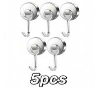 Shein 5 ganchos magnéticos resistentes, hechos de imanes de neodimio, adecuados para cruceros, campamentos, barbacoas, cocinas, refrigeradores, paredes de g