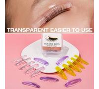 Shein 5 pares de almohadillas para levantamiento de pestañas, nuevos rodillos autoadhesivos súper suaves para levantamiento de pestañas, escudo reutilizable