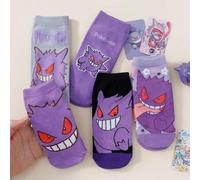 Shein 5 pares de calcetines cortos para mujer con diseño del Pokémon Haunter, diseño de anime de moda, ideal para uso diario