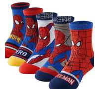 Shein 5 pares de calcetines para niños, calcetines de superhéroe , calcetines hasta el tobillo para niños, diseño de dibujos animados coreanos, aptos para o