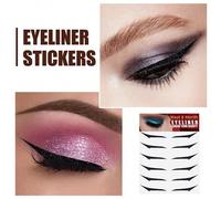 Shein 5 pares de pegatinas de sombra de ojos y delineador de ojos coloridas y de moda con cortes, pegatinas decorativas para maquillaje de fiesta y festival