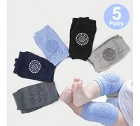 Shein 5 pares de rodilleras antideslizantes para bebés unisex para proteger las rodillas del bebé durante el gateo