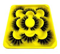 Shein 5 pares nuevos de pestañas postizas suaves y esponjosas de 3D, pestañas falsas gruesas hechas a mano con volumen, aspecto natural, pestañas de zorro,