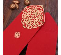 Shein 5 PIEZAS/10 PIEZAS/20 PIEZAS/30 PIEZAS/50 PIEZAS/100 PIEZAS Sobres rojos de lámina de estilo chino creativos, decoraciones del Año Nuevo Chino 2025 Añ