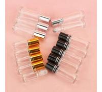 Shein 5 piezas/10 piezas/20 piezas/30 piezas Botellas reemplazables de vidrio transparente de 3ml/5ml/8ml con bola rodante para aceites esenciales, perfumes