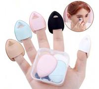 Shein 5 piezas de esponjas de maquillaje para los dedos - Pequeñas almohadillas de aire, incluye corrector, BB cream y herramientas de maquillaje facial, ad