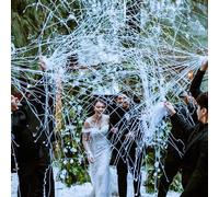 Shein 5 piezas de lanzadores de confeti de papel de colores, cañones de confeti de mano blancos, limpios y sin desorden, adecuados para despedidas de solter