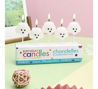 Shein 5 piezas de velas decorativas con diseño de cachorrito/perro, oso de peluche, animal perro, símbolos del zodiaco y dibujos animados para decoración de