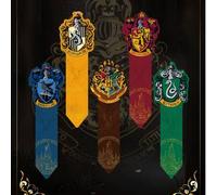 Shein 5 Piezas Marcapáginas de Graffiti de Harry Potter, Insignia de los Colegios Gryffindor, Slytherin, Hufflepuff, Ravenclaw en Estilo Artístico y Colorid