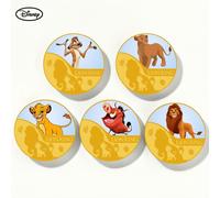 Shein 5 piezas Monedas conmemorativas de la serie de Disney El Rey León, decoraciones de peluche de Simba, regalos para graduación/Eid Al-Adha/Día de la Ind