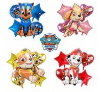 Shein 5 piezas Nuevo Globo de Aluminio de PAW Patrol Ryder Pequeño Grava Gris Cielo Mao Juego de Cumpleaños, Globo de Aluminio de PAW Patrol, Juego de Cumpl