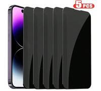 Shein 5 PIEZAS Protector de pantalla de vidrio templado anti espía para 16 15 14 13 12 11 Pro Max XR X XS Max 7 8 Plus. Regalo de cumpleaños, familia y amig