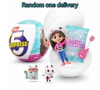 Shein 5 Sorpresas Gabby's Dollhouse, figuras de juguete, coleccionables, cápsula misteriosa, juguete para niñas de 3 años en adelante, Gabby Girl, Pandy Paw