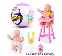 Shein 5 sorpresas Mi Bebé Miniatura Serie 2, cápsula de misterio coleccionable, juguete para niñas, muñeco bebé miniatura realista, set de juego y accesorio