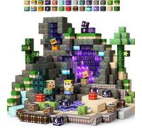 Shein 50/100/200/300 piezas Bloques de construcción magnéticos - Crea el mundo minero y el mundo de la cueva magnética, juego de construcción de cubos, bloq