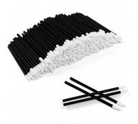 Shein 50/100 piezas Aplicadores de maquillaje reutilizables para labios, sombras de ojos y labios, cepillo de labios para lápiz labial, herramientas de bell
