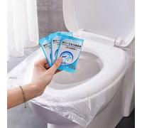 Shein 50/100 piezas Cubiertas de asiento de inodoro portátiles y desechables para viajes; Cubiertas de asiento impermeables e higiénicas hechas de material