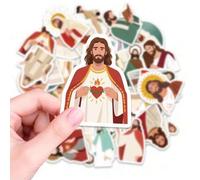 Shein 50/100 PIEZAS Pegatinas Cristianas de Jesús, Calcomanías de Versículos Bíblicos Religiosos de Vinilo, Pegatinas Espirituales Impermeables para Botella