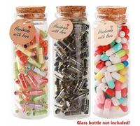 Shein 50/100 piezas Píldoras del Amor, Píldoras del Arrepentimiento, Cápsulas de Cartas de Amor para el Día de San Valentín, Cápsulas de Expresión, Rollos d