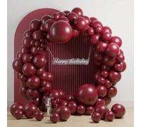 Shein 50/125 globos burdeos, tamaños que incluyen 18", 12", 10", 5", juego de arco de globos marrones/castaños, adecuado para cumpleaños, Año Nuevo, graduac