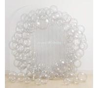 Shein 50/125 globos de látex transparentes - Globos de helio redondos claros de 5/10/12/18 pulgadas, adecuados para bodas, duchas nupciales, cumpleaños, ani