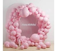 Shein 50/125 globos rosas, globos rosa claro en tamaños surtidos de 18", 12", 10", 5", adecuados para coronas, arcos, cumpleaños, aniversarios, San Valentín