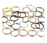 Shein 50-200 piezas/set de anillos abiertos de 4-20mm, bucles dobles, conectores de anillos divididos de Color dorado para fabricación de joyas, suministros