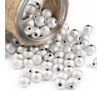 Shein 50-500 piezas hecho a mano plateado chapado de plástico bola redonda Espaciador arruga cuenta para Fabricación de joyas DIY Pulsera Móvil con cadena a