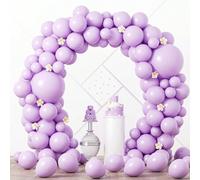 Shein 50/96 paquetes de Globos morados Maka en diferentes tamaños de 18/12/10/5 pulgadas, kit de guirnalda y arco de globos morados Maka, adecuado para boda