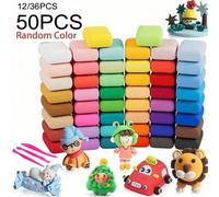 Shein 50 colores de arcilla súper ligera para secar al aire, arcilla de modelado, barro espacial de juguete, kit de escultura DIY con herramientas y tutoria