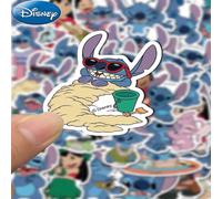Shein 50 hojas/set de pegatinas oficialmente autorizadas de Stitch de Disney para laptop, diario, botellas de agua, patinetas, teléfonos, cascos y decoració