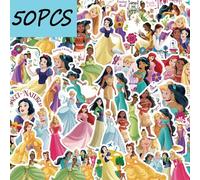 Shein 50 pegatinas de Princesas Disney, Blancanieves, Aurora, Bella, para decorar fundas de teléfono, cascos, baterías, pegatinas resistentes al agua