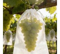 Shein 50 piezas/100 piezas Bolsas de red transpirables anti-insectos para árboles frutales, con cordón oculto, adecuadas para proteger manzanas, uvas y otra