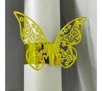 Shein 50 Piezas Anillos De Servilleta De Mariposa Para Boda De Cumpleaños Y Navidad, Servilletero De Papel Perla Para Cena En El Hogar, Fiesta De Suministro