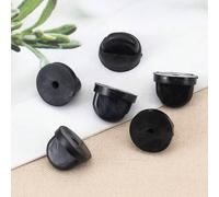 Shein 50 Piezas Botones Y Alfileres De Plástico Simples Y Cierres De Mariposa De Goma, Aptos Para Materiales De Respaldo De Broches Y Distintivos De Bricola