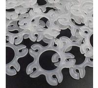 Shein 50 piezas Clips para globos, Conectores de marco de arco de globos, Clips de plástico reutilizables para globos con anillos multifunción, Para decorar