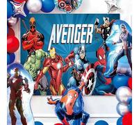 Shein 50 piezas Conjunto de globos oficialmente con licencia de Marvel para familia, que incluye Capitán América, Spider-Man, Iron Man, para fiesta de cum