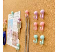 Shein 50 piezas de chinchetas transparentes negras y de colores tipo macarrón, adecuadas para tableros de corcho, decoración de pared, tablón de anuncios, d
