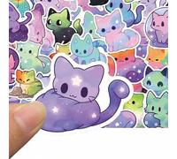 Shein 50 Piezas De Divertidas Calcomanías De Gatos Para El Portátil, El Monopatín Y La Decoración De Bricolaje