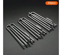 Shein 50 piezas de ganchos de cortina de acero inoxidable, accesorios de cortina para colgar cortinas opacas