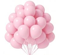 Shein 50 piezas de globos de fiesta rosas de 12 pulgadas, decoraciones para fiestas de cumpleaños, revelación de género, aniversarios, bodas, San Valentín